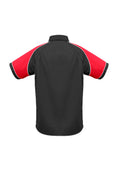Mens Nitro Short Sleeve Shirt - Black/Red/White ||SRC=https://cdn.fashionbizapps.nz/honeybee/images/S10112_bProduct_Black_Red_White_02_1Un06zA.jpg