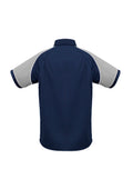 Mens Nitro Short Sleeve Shirt - Navy/Grey/White ||SRC=https://cdn.fashionbizapps.nz/honeybee/images/S10112_bProduct_Navy_Grey_White_02_19D3TBB.jpg