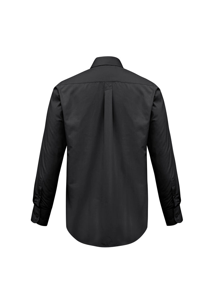 Mens Base Long Sleeve Shirt - Black ||SRC=https://cdn.fashionbizapps.nz/honeybee/images/S10510_bProduct_Black_02_LhuHNVA.jpg