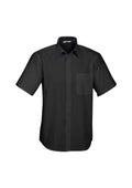 Mens Base Short Sleeve Shirt - Black ||SRC=https://cdn.fashionbizapps.nz/honeybee/images/S10512_bProduct_Black_01_iQRK7ob.jpg