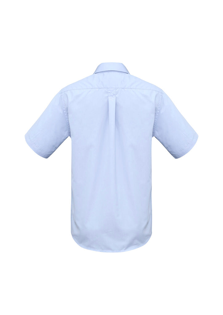 Mens Base Short Sleeve Shirt - Blue ||SRC=https://cdn.fashionbizapps.nz/honeybee/images/S10512_bProduct_Blue_02_mxj7OHR.jpg