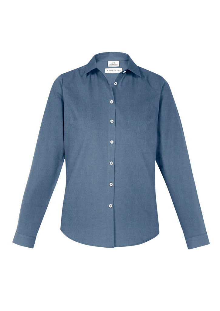 Womens Memphis Long Sleeve Shirt - Grey Smoke ||SRC=https://cdn.fashionbizapps.nz/honeybee/images/S127LL_bProduct_GreySmoke_01_pE6dcZd.jpg