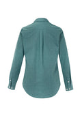 Womens Memphis Long Sleeve Shirt - Jasper Green ||SRC=https://cdn.fashionbizapps.nz/honeybee/images/S127LL_bProduct_JasperGreen_02_iqScNAR.jpg