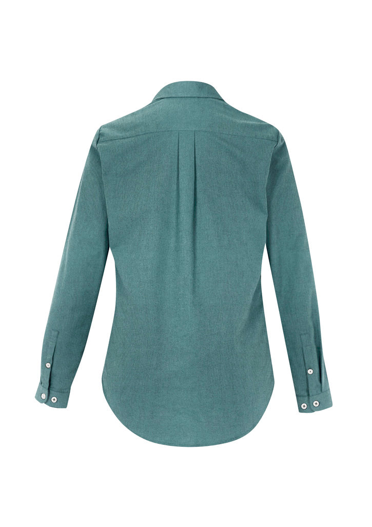 Womens Memphis Long Sleeve Shirt - Jasper Green ||SRC=https://cdn.fashionbizapps.nz/honeybee/images/S127LL_bProduct_JasperGreen_02_iqScNAR.jpg