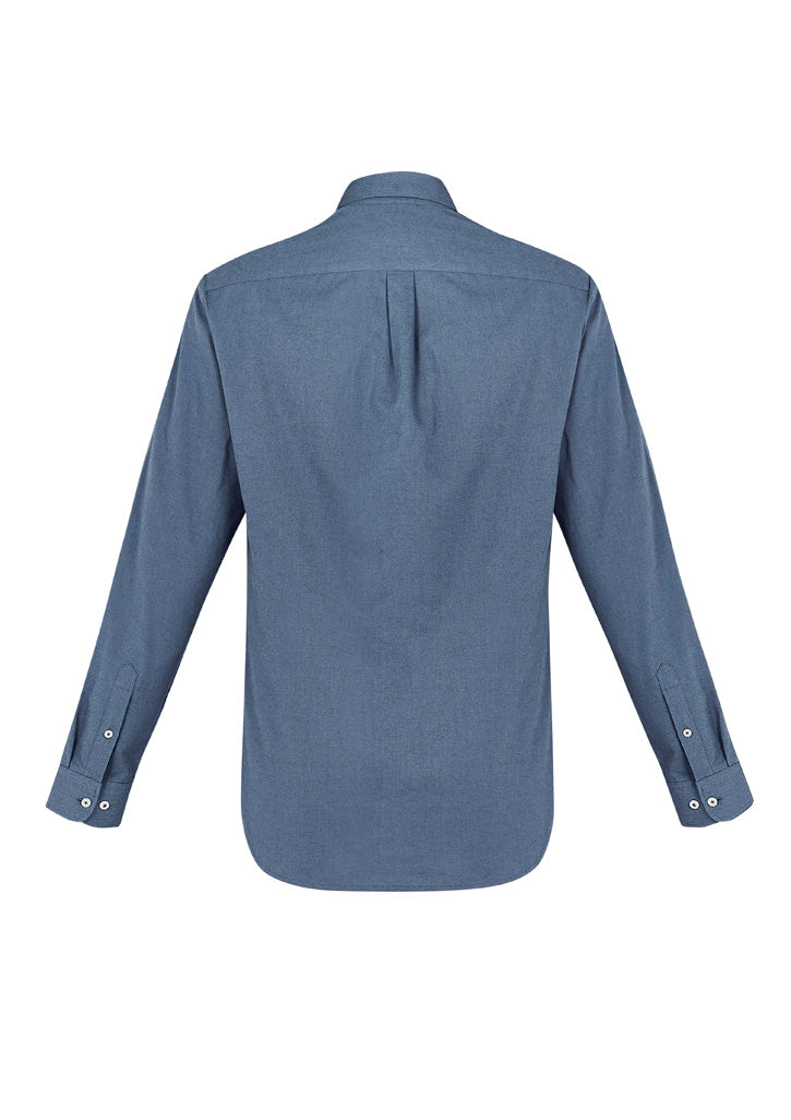 Mens Memphis Long Sleeve Shirt - Grey Smoke ||SRC=https://cdn.fashionbizapps.nz/honeybee/images/S127ML_bProduct_GreySmoke_02_CPLM5os.jpg