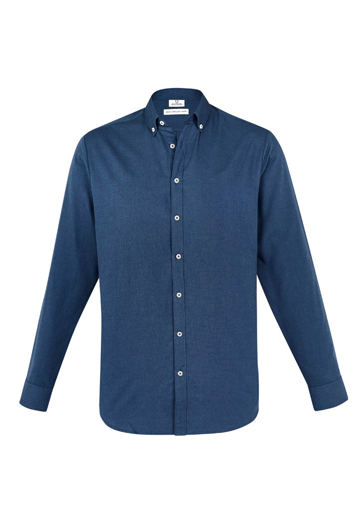 Mens Memphis Long Sleeve Shirt - Mineral Blue ||SRC=https://cdn.fashionbizapps.nz/honeybee/images/S127ML_bProduct_MineralBlue_01_ev14KlK.jpg