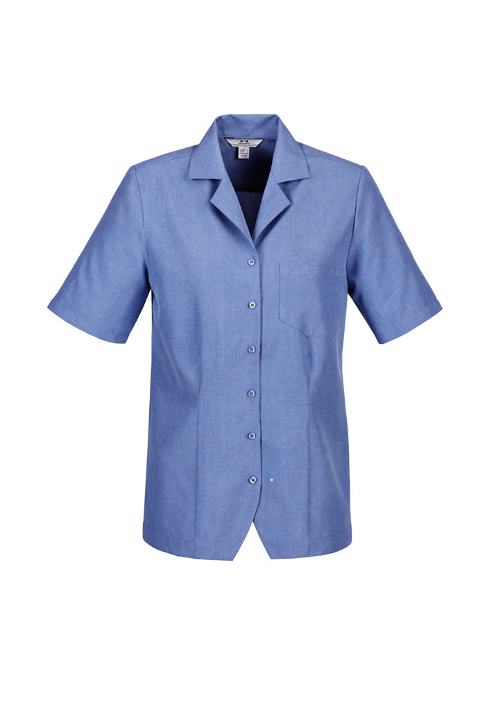 Womens Oasis Overblouse - Mid Blue ||SRC=https://cdn.fashionbizapps.nz/honeybee/images/S265LS_bProduct_MidBlue_01_WQpa1S8.jpg
