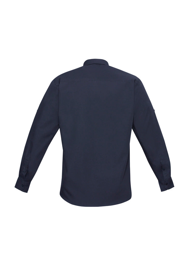 Mens Bondi Long Sleeve Shirt - Navy ||SRC=https://cdn.fashionbizapps.nz/honeybee/images/S306ML_bProduct_Navy_02_lWiq4Gm.jpg