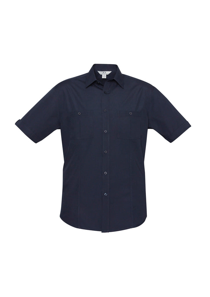 Mens Bondi Short Sleeve Shirt - Navy ||SRC=https://cdn.fashionbizapps.nz/honeybee/images/S306MS_bProduct_Navy_01_l1xEBWM.jpg