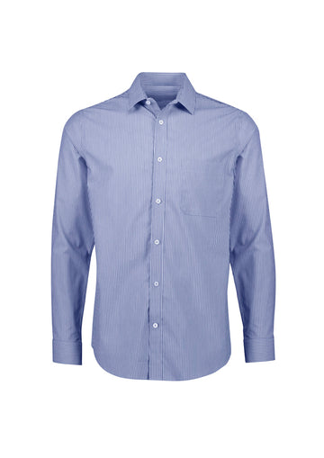 Mens Conran Classic Long Sleeve Shirt ||SRC=https://cdn.fashionbizapps.nz/honeybee/images/S336ML_bProduct_FrenchBlue_White_01_Vt1byKY.jpg