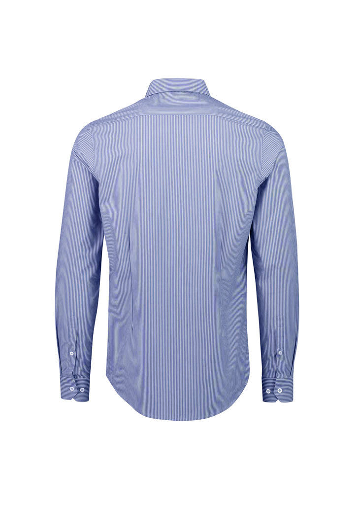 Mens Conran Tailored Long Sleeve Shirt - French Blue/White ||SRC=https://cdn.fashionbizapps.nz/honeybee/images/S337ML_bProduct_FrenchBlue_White_02_qUYVBMd.jpg