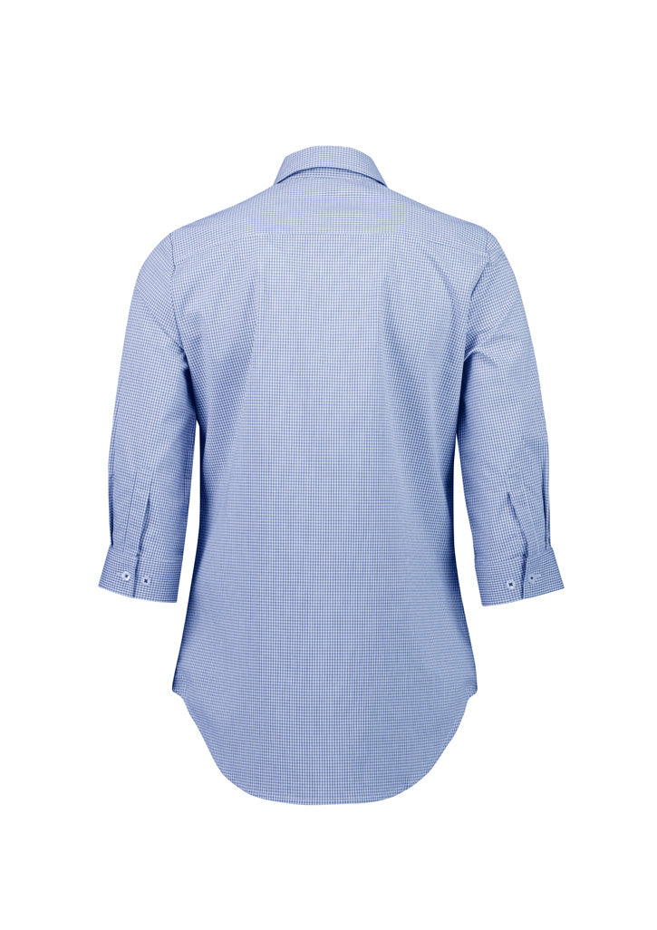 Womens Bristol 3/4 Sleeve Shirt - White/Navy ||SRC=https://cdn.fashionbizapps.nz/honeybee/images/S338LT_bProduct_White_Navy_02_ezJHIHJ.jpg