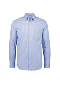 Mens Bristol Classic Long Sleeve Shirt - White/Navy ||SRC=https://cdn.fashionbizapps.nz/honeybee/images/S338ML_bProduct_White_Navy_01_6iZ2JHV.jpg