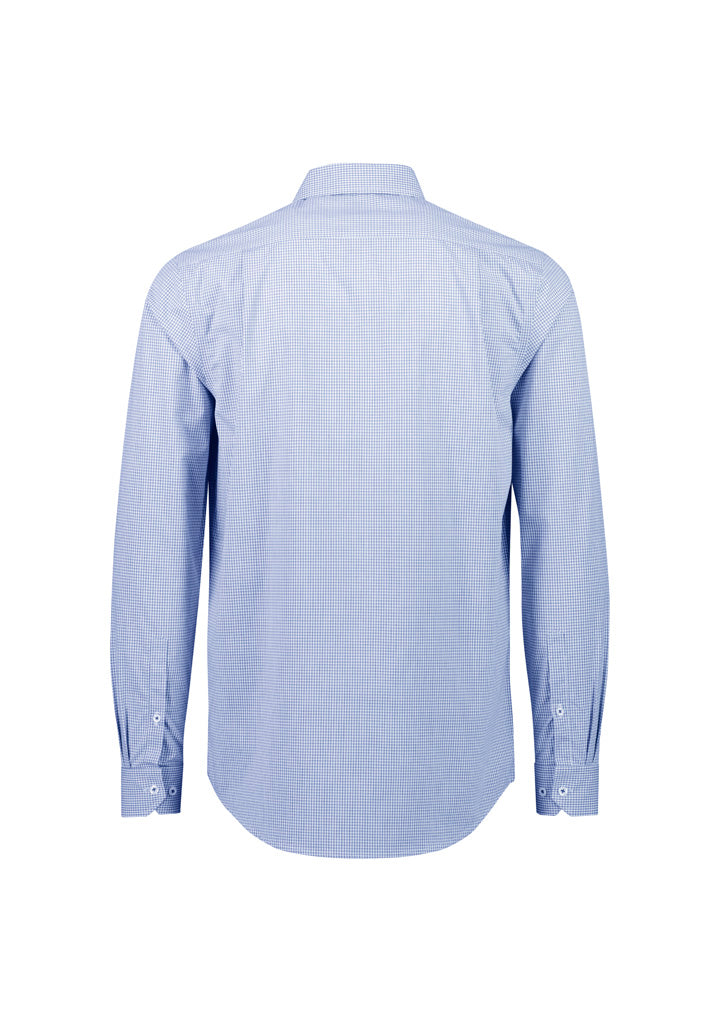 Mens Bristol Classic Long Sleeve Shirt - White/Navy ||SRC=https://cdn.fashionbizapps.nz/honeybee/images/S338ML_bProduct_White_Navy_02_6ixIr2F.jpg