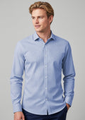 Mens Bristol Tailored Long Sleeve Shirt ||SRC=https://cdn.fashionbizapps.nz/honeybee/images/S339ML_Talent_White_Navy_01_HZrcX6m.jpg