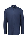 Mens Soul Long Sleeve Shirt - Navy ||SRC=https://cdn.fashionbizapps.nz/honeybee/images/S421ML_Product_Navy_01.jpg