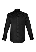 Mens Dalton Long Sleeve Shirt - Black ||SRC=https://cdn.fashionbizapps.nz/honeybee/images/S522ML_Product_Black_01.jpg