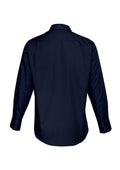 Mens Dalton Long Sleeve Shirt - Navy ||SRC=https://cdn.fashionbizapps.nz/honeybee/images/S522ML_Product_Navy_02.jpg
