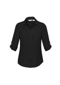 Womens Madison Long Sleeve Shirt - Black ||SRC=https://cdn.fashionbizapps.nz/honeybee/images/S626LL_bProduct_Black_03_9ZY9fuS.jpg