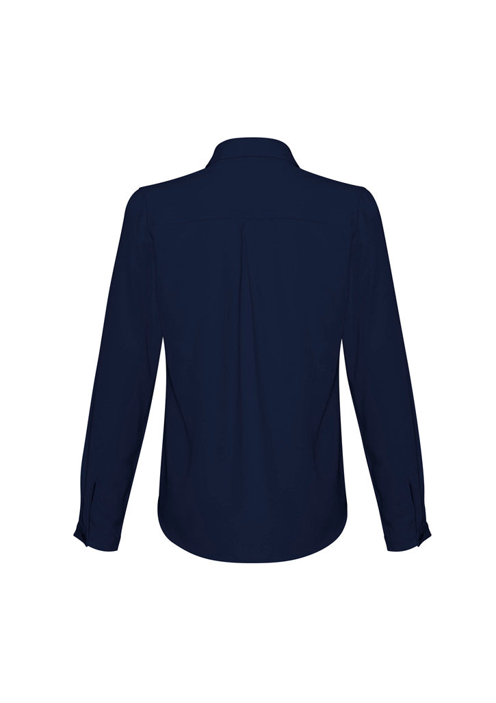 Womens Madison Long Sleeve Shirt - Midnight Blue ||SRC=https://cdn.fashionbizapps.nz/honeybee/images/S626LL_bProduct_MidnightBlue_02_2CQDGho.jpg