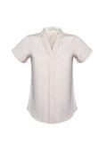 Womens Madison Short Sleeve Shirt - Ivory ||SRC=https://cdn.fashionbizapps.nz/honeybee/images/S628LS_bProduct_Ivory_01_aNLicKl.jpg
