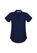 Womens Madison Short Sleeve Shirt - Midnight Blue ||SRC=https://cdn.fashionbizapps.nz/honeybee/images/S628LS_bProduct_MidnightBlue_01_BwRCPGr.jpg