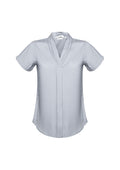 Womens Madison Short Sleeve Shirt - Silver Mist ||SRC=https://cdn.fashionbizapps.nz/honeybee/images/S628LS_bProduct_SilverMist_01_a5YIN5t.jpg