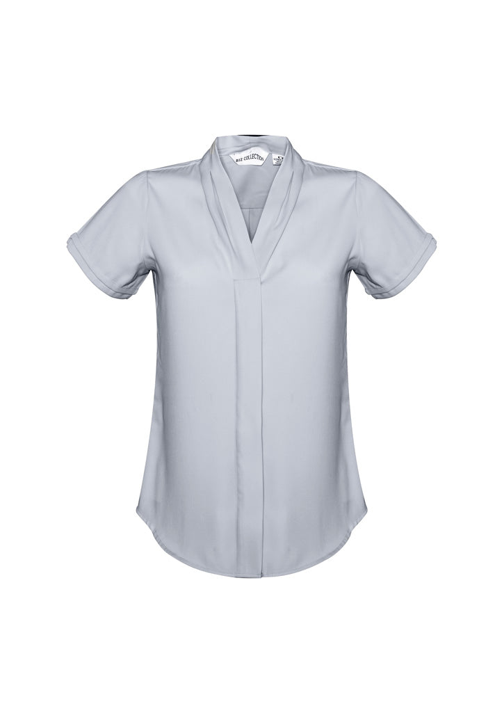 Womens Madison Short Sleeve Shirt - Silver Mist ||SRC=https://cdn.fashionbizapps.nz/honeybee/images/S628LS_bProduct_SilverMist_01_a5YIN5t.jpg
