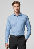 Mens Ellison Long Sleeve Shirt ||SRC=https://cdn.fashionbizapps.nz/honeybee/images/S716ML_Talent_FrenchBlue_01_R_Ud8HWR1.jpg