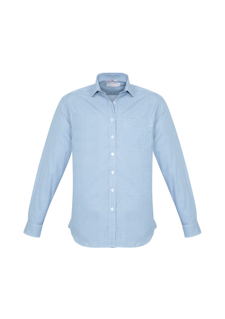 Mens Ellison Long Sleeve Shirt - Blue ||SRC=https://cdn.fashionbizapps.nz/honeybee/images/S716ML_bProduct_Blue_01_QvcH6f0.jpg