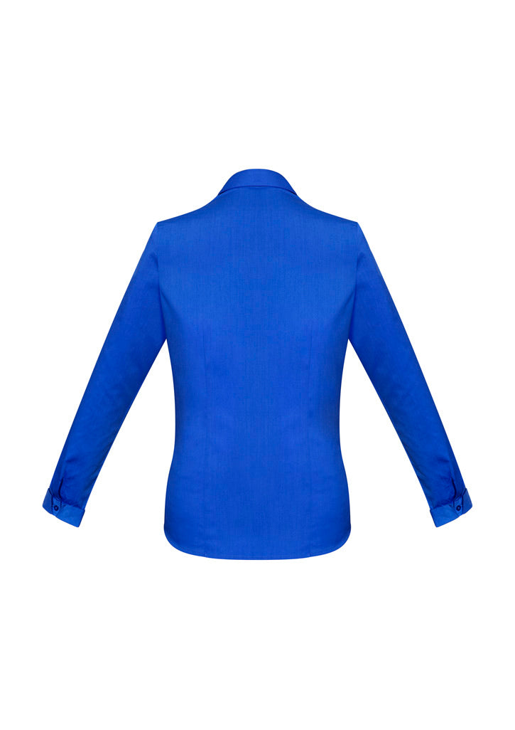 Womens Monaco Long Sleeve Shirt - Electric Blue ||SRC=https://cdn.fashionbizapps.nz/honeybee/images/S770LL_bProduct_ElectricBlue_02_F0zHtTG.jpg