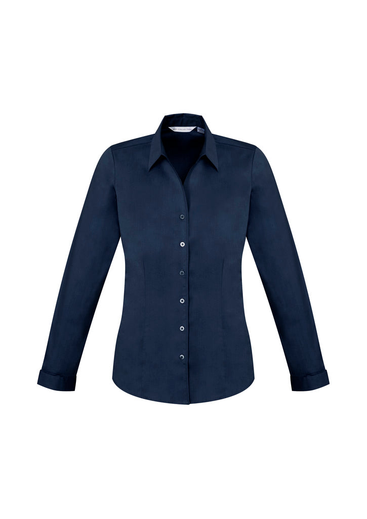 Womens Monaco Long Sleeve Shirt - Ink ||SRC=https://cdn.fashionbizapps.nz/honeybee/images/S770LL_bProduct_Ink_01_0E3diRi.jpg