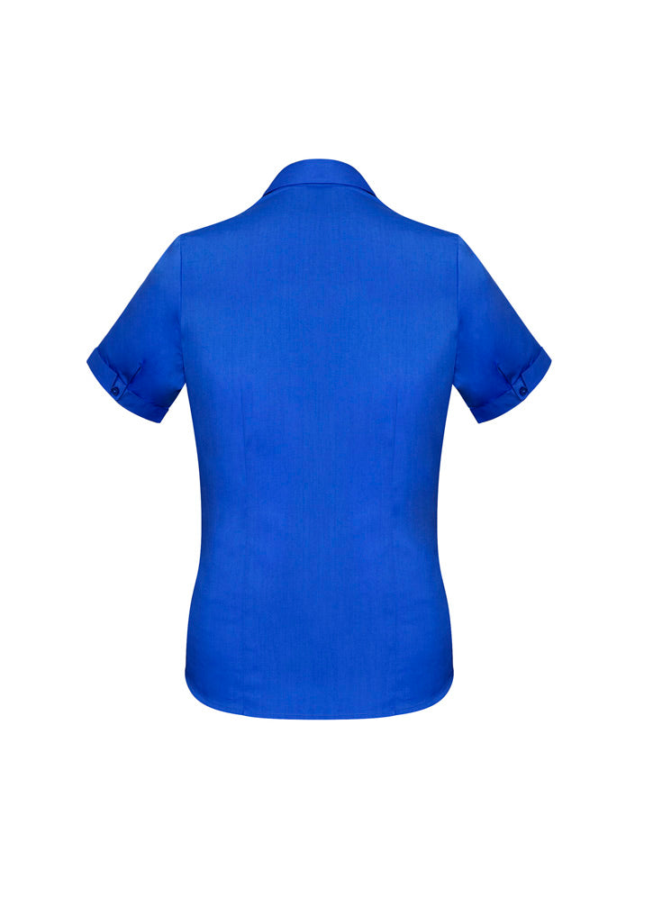 Womens Monaco Short Sleeve Shirt - Electric Blue ||SRC=https://cdn.fashionbizapps.nz/honeybee/images/S770LS_bProduct_ElectricBlue_02_St81eKZ.jpg
