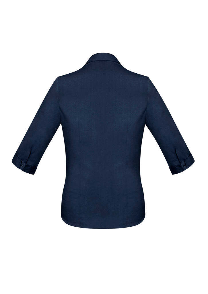 Womens Monaco 3/4 Sleeve Shirt - Ink ||SRC=https://cdn.fashionbizapps.nz/honeybee/images/S770LT_bProduct_Ink_02_dflbIme.jpg