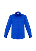 Mens Monaco Long Sleeve Shirt - Electric Blue ||SRC=https://cdn.fashionbizapps.nz/honeybee/images/S770ML_bProduct_ElectricBlue_01_DUwfDrM.jpg