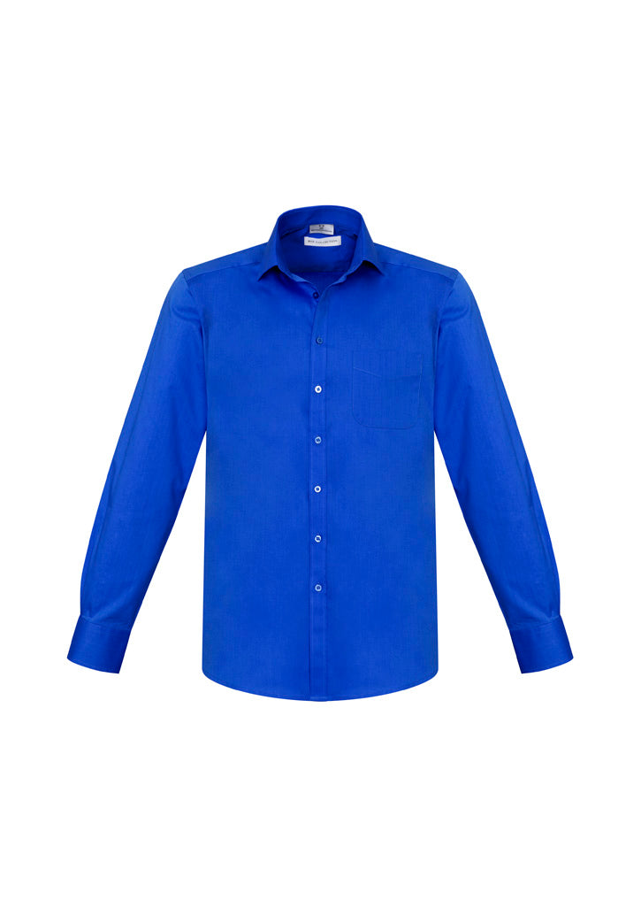 Mens Monaco Long Sleeve Shirt - Electric Blue ||SRC=https://cdn.fashionbizapps.nz/honeybee/images/S770ML_bProduct_ElectricBlue_01_DUwfDrM.jpg