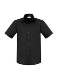 Mens Monaco Short Sleeve Shirt - Black ||SRC=https://cdn.fashionbizapps.nz/honeybee/images/S770MS_bProduct_Black_01_UUTPaSq.jpg