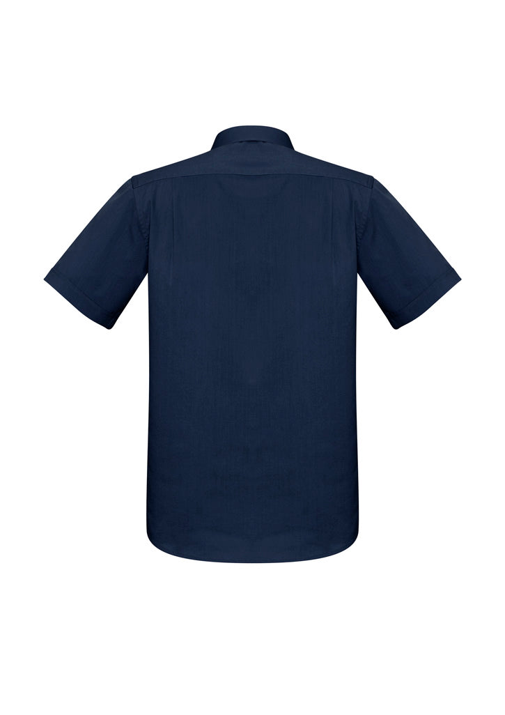 Mens Monaco Short Sleeve Shirt - Ink ||SRC=https://cdn.fashionbizapps.nz/honeybee/images/S770MS_bProduct_Ink_02_lQI6x5w.jpg