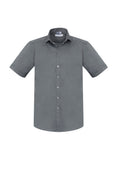 Mens Monaco Short Sleeve Shirt - Platinum ||SRC=https://cdn.fashionbizapps.nz/honeybee/images/S770MS_bProduct_Platinum_01_aVAfJye.jpg