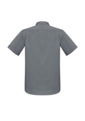 Mens Monaco Short Sleeve Shirt - Platinum ||SRC=https://cdn.fashionbizapps.nz/honeybee/images/S770MS_bProduct_Platinum_02_p22xJZF.jpg