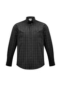 Mens Harper Long Sleeve Shirt - Black/Silver ||SRC=https://cdn.fashionbizapps.nz/honeybee/images/S820ML_bProduct_Black_Silver_01_moEy9Eq.jpg