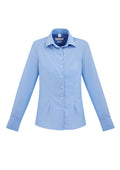 Womens Regent Long Sleeve Shirt - Blue ||SRC=https://cdn.fashionbizapps.nz/honeybee/images/S912LL_bProduct_Blue_01_Flb1roq.jpg