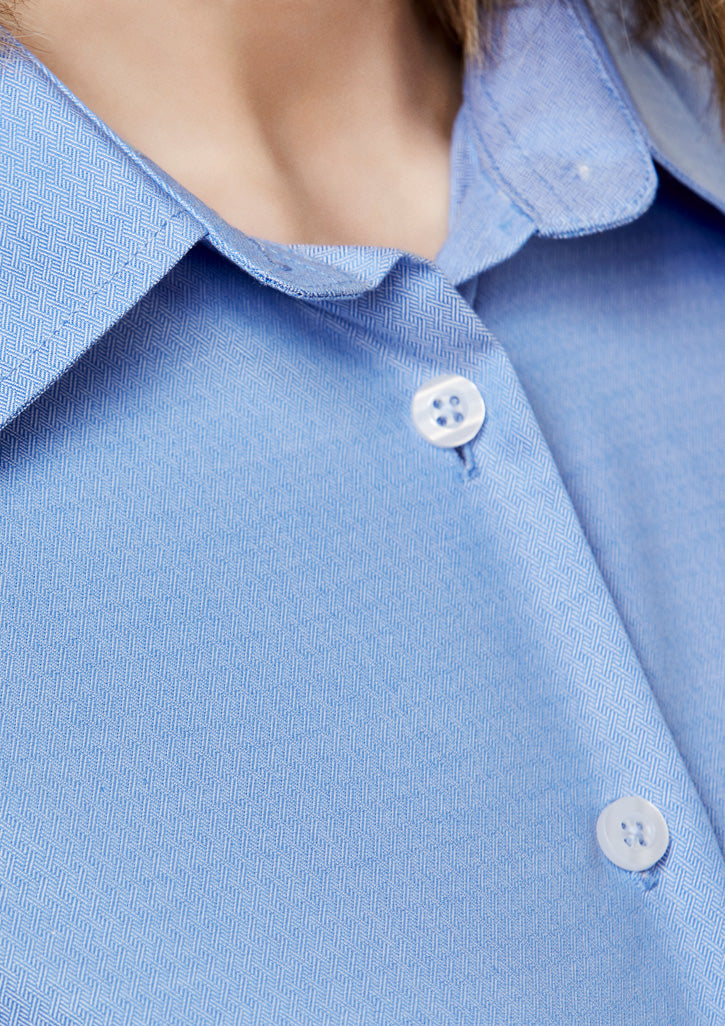 Womens Regent 3/4 Sleeve Shirt ||SRC=https://cdn.fashionbizapps.nz/honeybee/images/S912LT_Talent_Blue_02.jpg