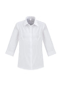 Womens Regent 3/4 Sleeve Shirt - White ||SRC=https://cdn.fashionbizapps.nz/honeybee/images/S912LT_bProduct_White_01_z7e9t0U.jpg