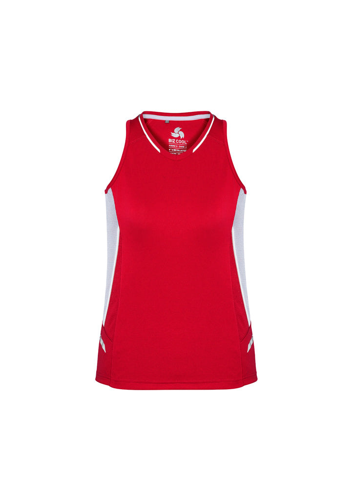 Womens Renegade Singlet - Red/White/Silver ||SRC=https://cdn.fashionbizapps.nz/honeybee/products/management/data/reshoot%20colour/SG702L_Product_RedWhite_01_TbuGTN6.jpg