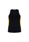 Womens Renegade Singlet - Black/Gold/Silver ||SRC=https://cdn.fashionbizapps.nz/honeybee/images/SG702L_bProduct_Black_Gold_Silver_02_PkBVZV5.jpg