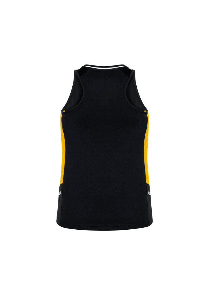 Womens Renegade Singlet - Black/Gold/Silver ||SRC=https://cdn.fashionbizapps.nz/honeybee/images/SG702L_bProduct_Black_Gold_Silver_02_PkBVZV5.jpg