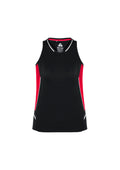 Womens Renegade Singlet - Black/Red/Silver ||SRC=https://cdn.fashionbizapps.nz/honeybee/images/SG702L_bProduct_Black_Red_Silver_01_Xyf1lDy.jpg