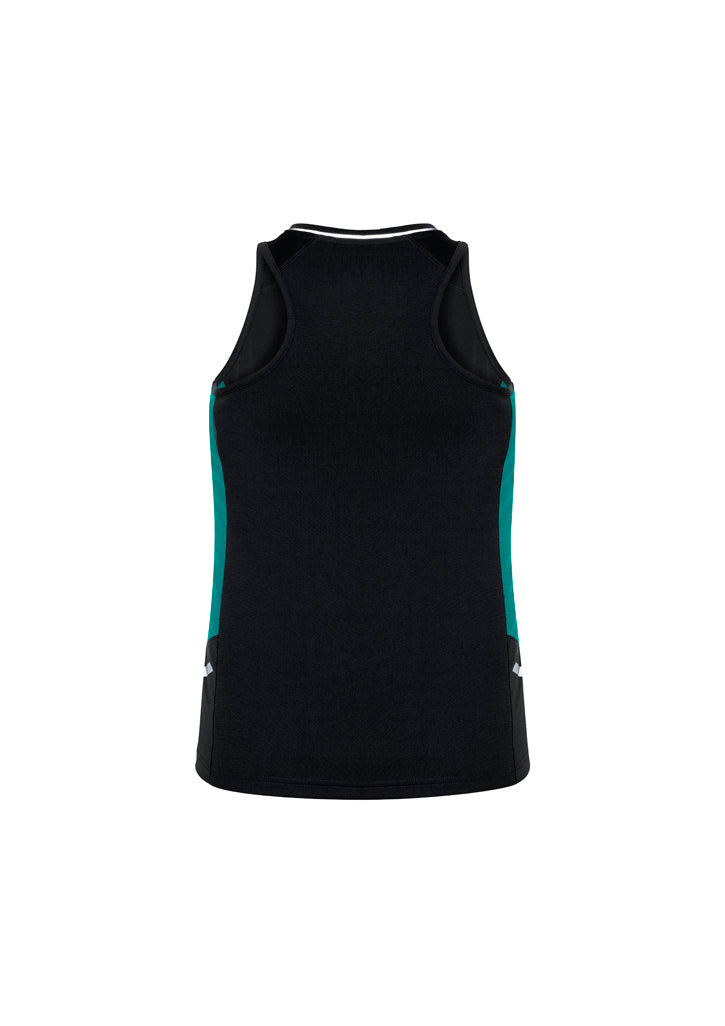 Womens Renegade Singlet - Black/Teal/Silver ||SRC=https://cdn.fashionbizapps.nz/honeybee/images/SG702L_bProduct_Black_Teal_Silver_02_QMF4V9h.jpg