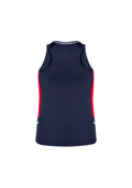 Womens Renegade Singlet - Navy/Red/Silver ||SRC=https://cdn.fashionbizapps.nz/honeybee/images/SG702L_bProduct_Navy_Red_Silver_02_P4DDAtD.jpg